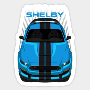 Ford Mustang Shelby GT350R 2015 - 2020 - Grabber Blue - Black Stripes Sticker